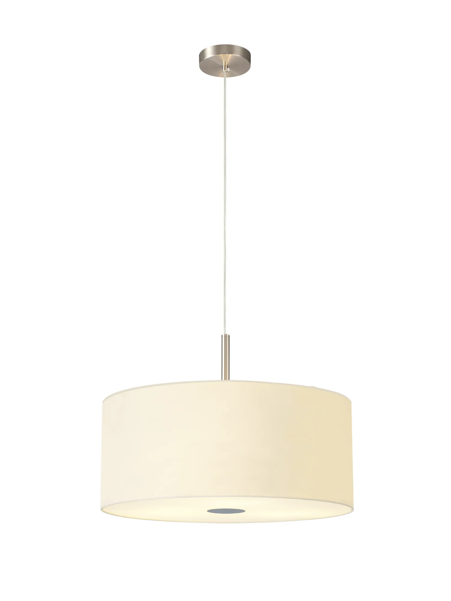 Baymont 50cm 3 Light Pendant Satin Nickel, Ivory Pearl, Frosted Diffuser DK0447  Deco Baymont SN IV